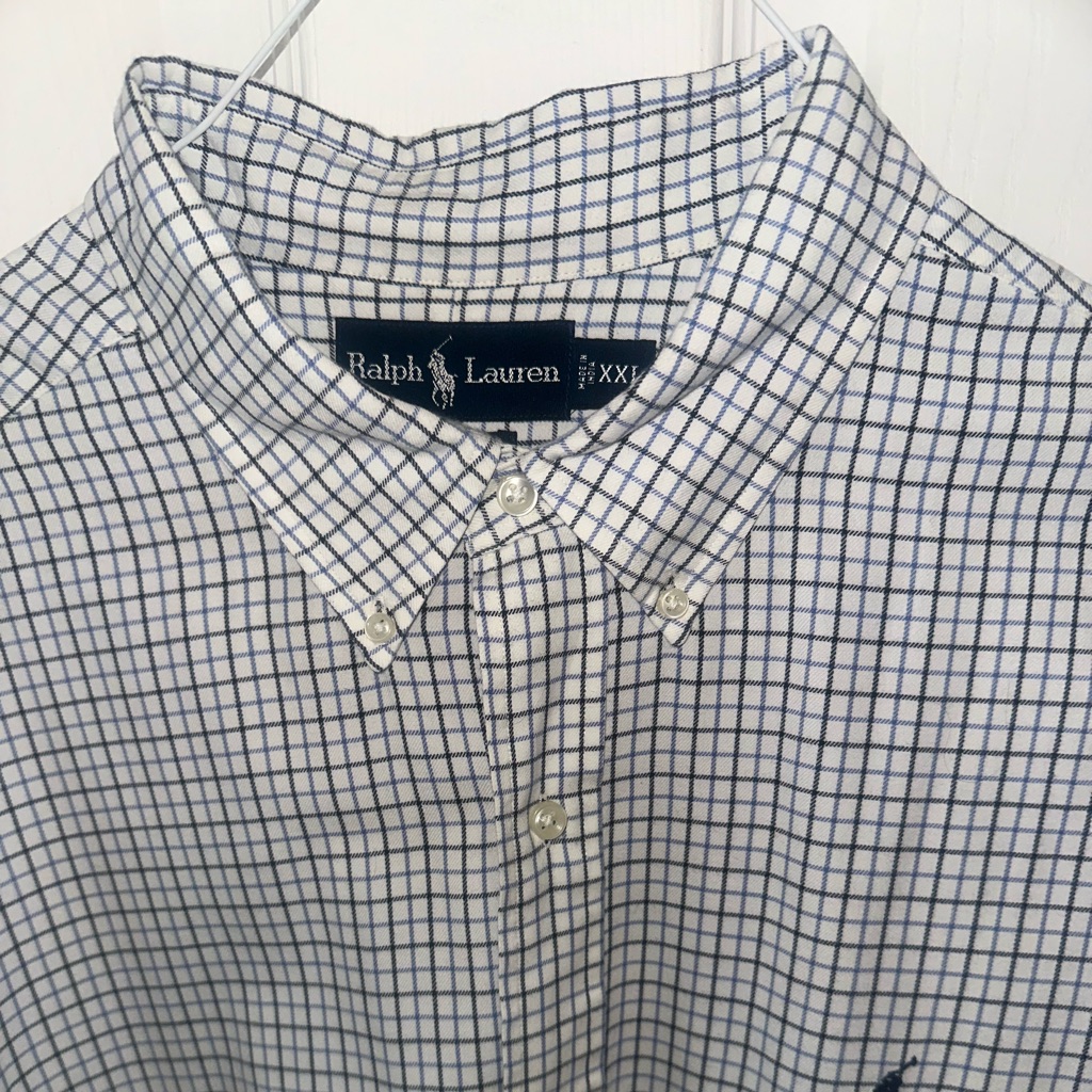Ralph Lauren Black And White Plaid Shirt Xxl